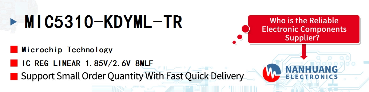 MIC5310-KDYML-TR Microchip IC REG LINEAR 1.85V/2.6V 8MLF
