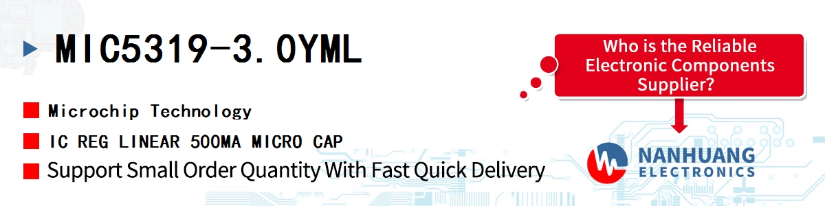 MIC5319-3.0YML Microchip IC REG LINEAR 500MA MICRO CAP