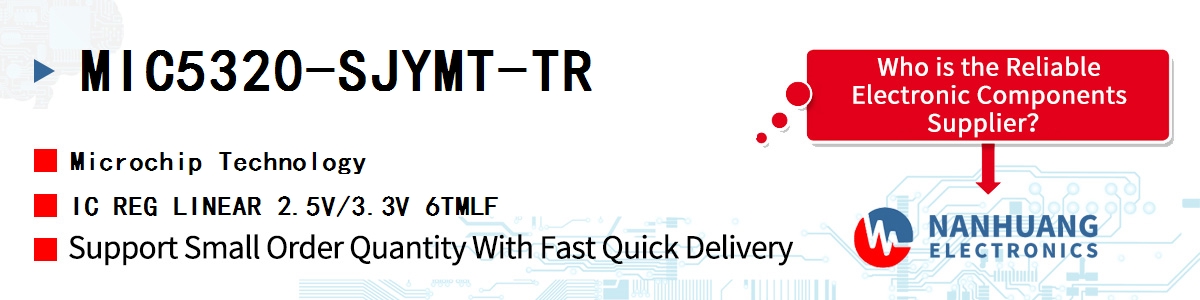 MIC5320-SJYMT-TR Microchip IC REG LINEAR 2.5V/3.3V 6TMLF