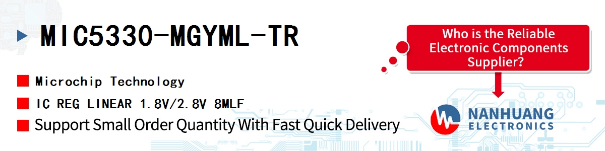 MIC5330-MGYML-TR Microchip IC REG LINEAR 1.8V/2.8V 8MLF