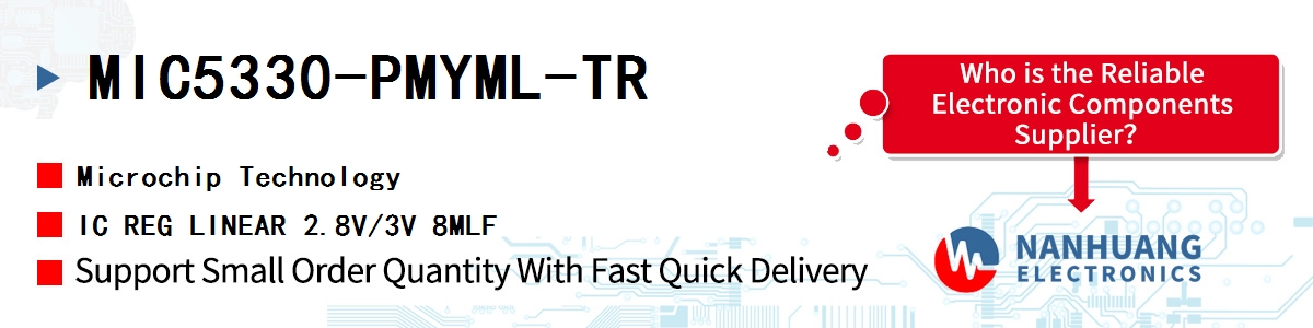 MIC5330-PMYML-TR Microchip IC REG LINEAR 2.8V/3V 8MLF