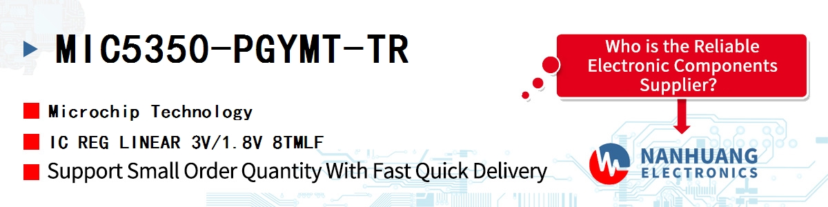 MIC5350-PGYMT-TR Microchip IC REG LINEAR 3V/1.8V 8TMLF