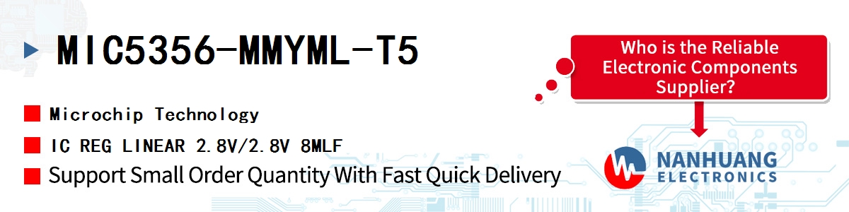 MIC5356-MMYML-T5 Microchip IC REG LINEAR 2.8V/2.8V 8MLF