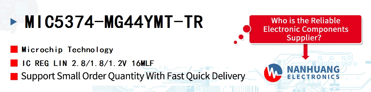 MIC5374-MG44YMT-TR Microchip IC REG LIN 2.8/1.8/1.2V 16MLF