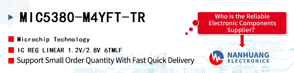 MIC5380-M4YFT-TR Microchip IC REG LINEAR 1.2V/2.8V 6TMLF
