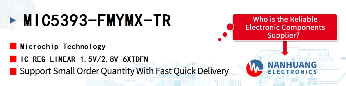 MIC5393-FMYMX-TR Microchip IC REG LINEAR 1.5V/2.8V 6XTDFN