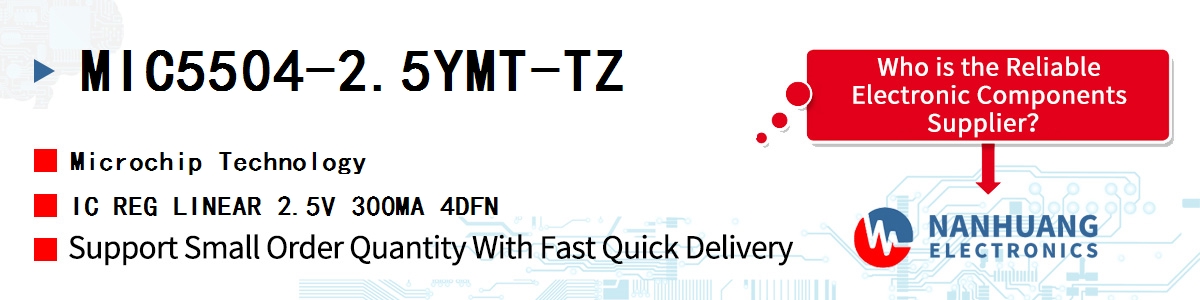 MIC5504-2.5YMT-TZ Microchip IC REG LINEAR 2.5V 300MA 4DFN