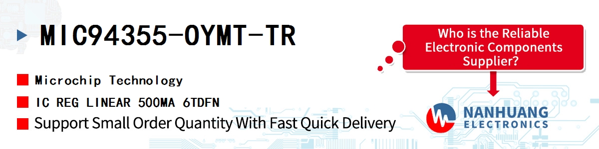 MIC94355-OYMT-TR Microchip IC REG LINEAR 500MA 6TDFN