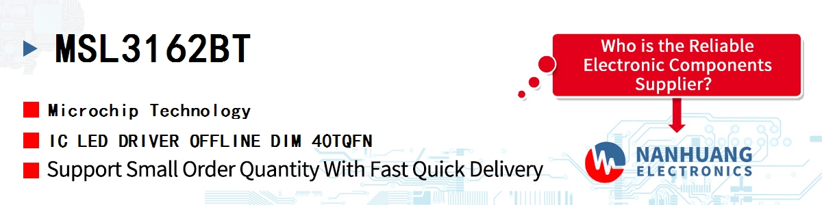 MSL3162BT Microchip IC LED DRIVER OFFLINE DIM 40TQFN