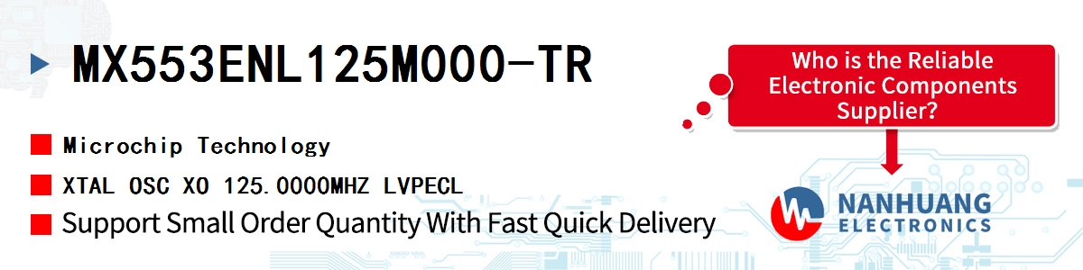 MX553ENL125M000-TR Microchip XTAL OSC XO 125.0000MHZ LVPECL