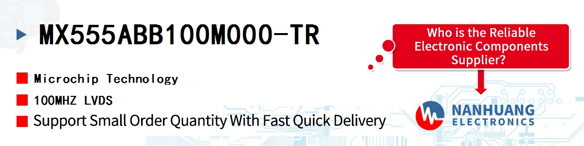 MX555ABB100M000-TR Microchip 100MHZ LVDS
