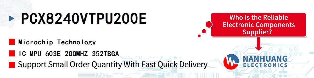 PCX8240VTPU200E Microchip IC MPU 603E 200MHZ 352TBGA