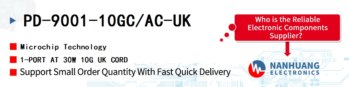PD-9001-10GC/AC-UK Microchip 1-PORT AT 30W 10G UK CORD