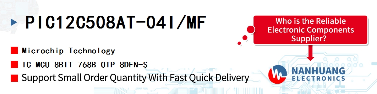 PIC12C508AT-04I/MF Microchip IC MCU 8BIT 768B OTP 8DFN-S