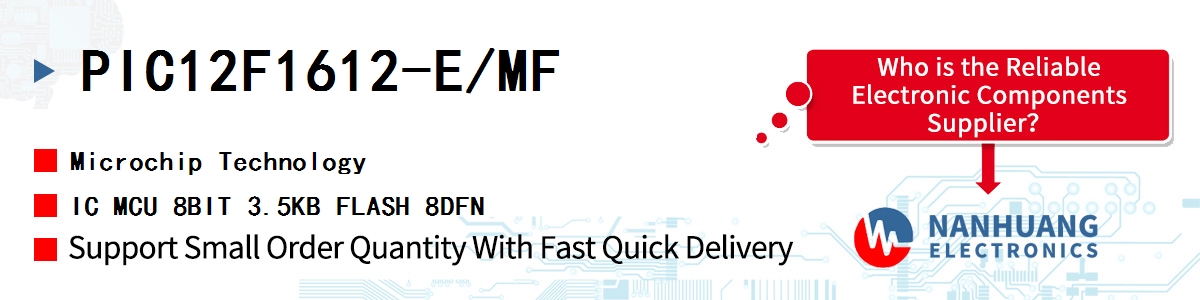 PIC12F1612-E/MF Microchip IC MCU 8BIT 3.5KB FLASH 8DFN