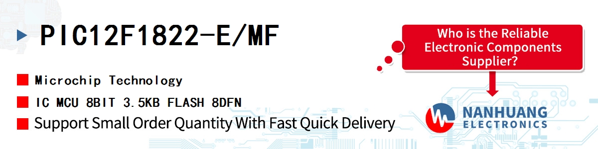 PIC12F1822-E/MF Microchip IC MCU 8BIT 3.5KB FLASH 8DFN