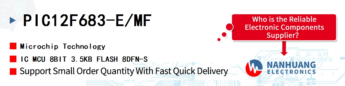 PIC12F683-E/MF Microchip IC MCU 8BIT 3.5KB FLASH 8DFN-S