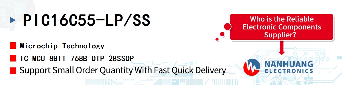 PIC16C55-LP/SS Microchip IC MCU 8BIT 768B OTP 28SSOP