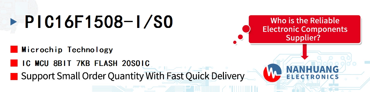 PIC16F1508-I/SO Microchip IC MCU 8BIT 7KB FLASH 20SOIC