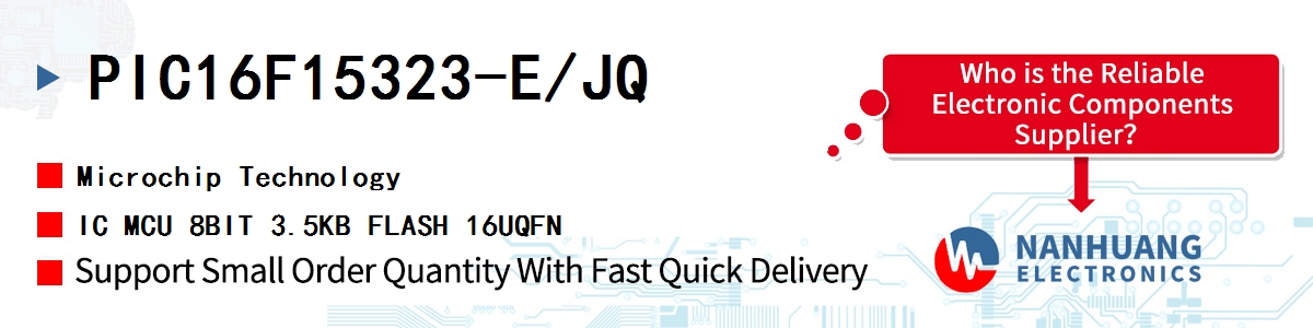 PIC16F15323-E/JQ Microchip IC MCU 8BIT 3.5KB FLASH 16UQFN