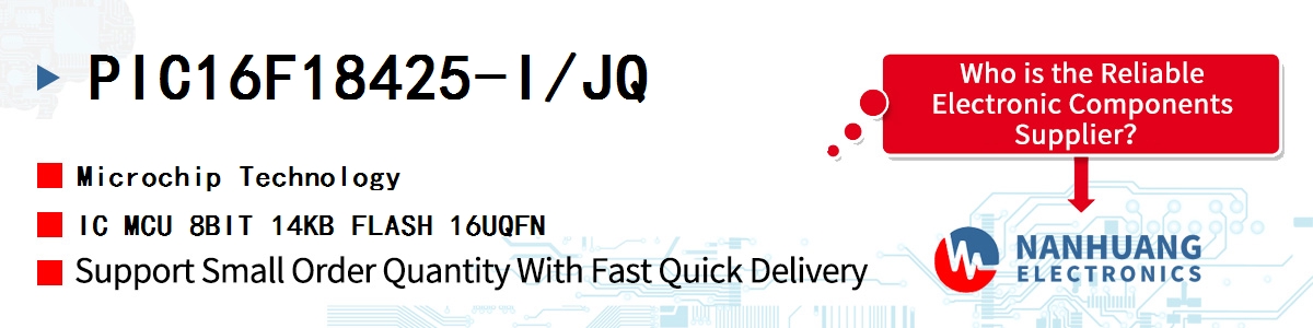 PIC16F18425-I/JQ Microchip IC MCU 8BIT 14KB FLASH 16UQFN