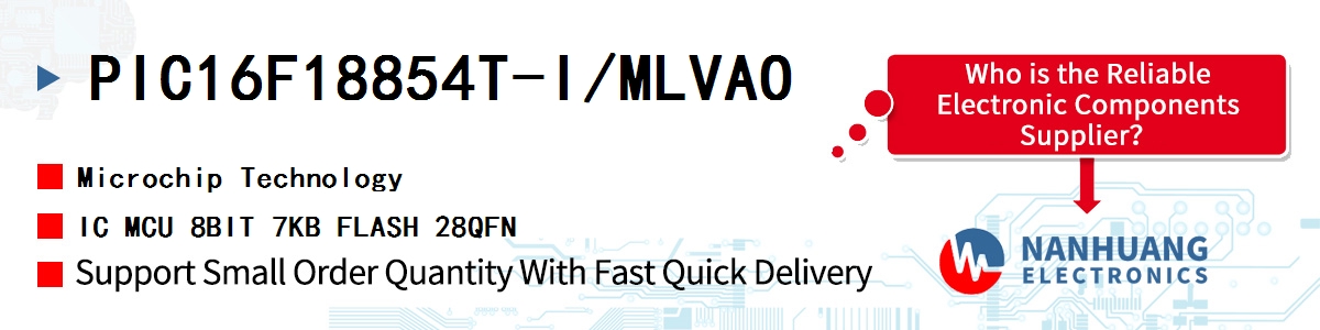 PIC16F18854T-I/MLVAO Microchip IC MCU 8BIT 7KB FLASH 28QFN
