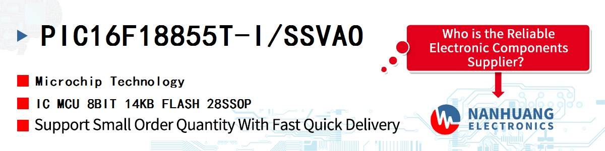 PIC16F18855T-I/SSVAO Microchip IC MCU 8BIT 14KB FLASH 28SSOP