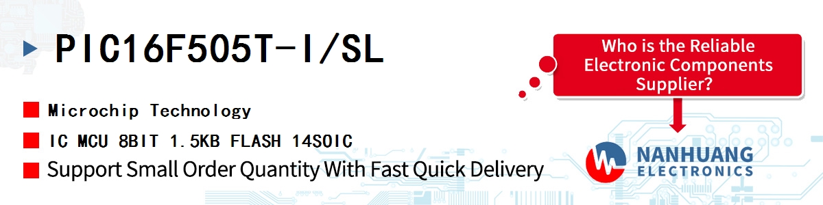 PIC16F505T-I/SL Microchip IC MCU 8BIT 1.5KB FLASH 14SOIC