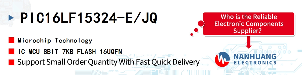 PIC16LF15324-E/JQ Microchip IC MCU 8BIT 7KB FLASH 16UQFN
