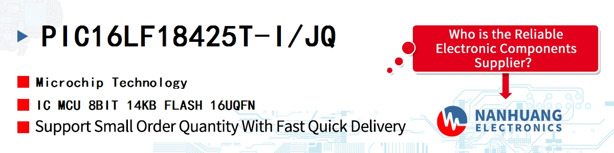 PIC16LF18425T-I/JQ Microchip IC MCU 8BIT 14KB FLASH 16UQFN