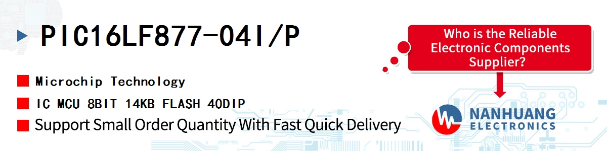 PIC16LF877-04I/P Microchip IC MCU 8BIT 14KB FLASH 40DIP