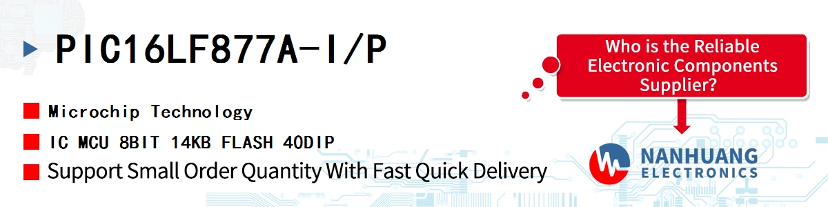 PIC16LF877A-I/P Microchip IC MCU 8BIT 14KB FLASH 40DIP