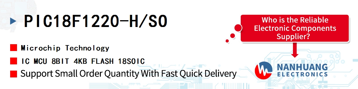 PIC18F1220-H/SO Microchip IC MCU 8BIT 4KB FLASH 18SOIC