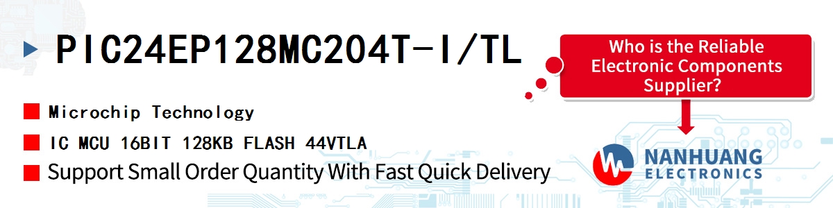 PIC24EP128MC204T-I/TL Microchip IC MCU 16BIT 128KB FLASH 44VTLA
