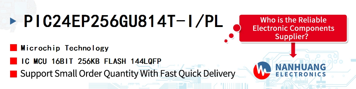 PIC24EP256GU814T-I/PL Microchip IC MCU 16BIT 256KB FLASH 144LQFP
