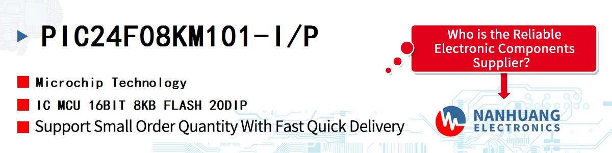 PIC24F08KM101-I/P Microchip IC MCU 16BIT 8KB FLASH 20DIP