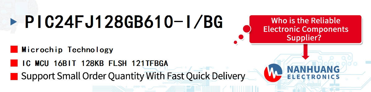 PIC24FJ128GB610-I/BG Microchip IC MCU 16BIT 128KB FLSH 121TFBGA