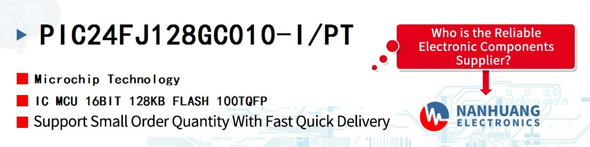 PIC24FJ128GC010-I/PT Microchip IC MCU 16BIT 128KB FLASH 100TQFP