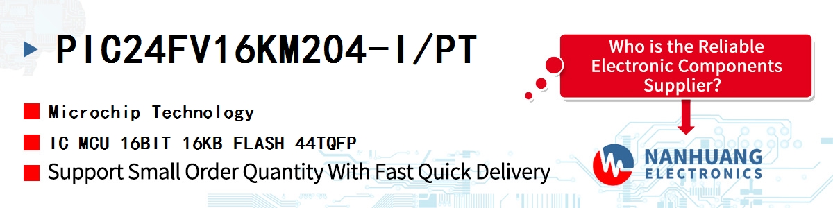 PIC24FV16KM204-I/PT Microchip IC MCU 16BIT 16KB FLASH 44TQFP