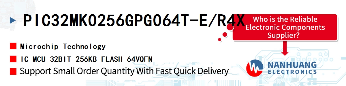 PIC32MK0256GPG064T-E/R4X Microchip IC MCU 32BIT 256KB FLASH 64VQFN
