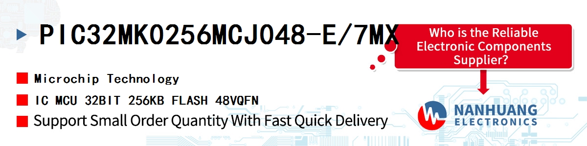 PIC32MK0256MCJ048-E/7MX Microchip IC MCU 32BIT 256KB FLASH 48VQFN