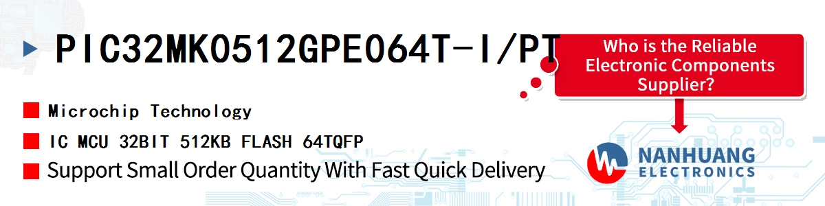 PIC32MK0512GPE064T-I/PT Microchip IC MCU 32BIT 512KB FLASH 64TQFP