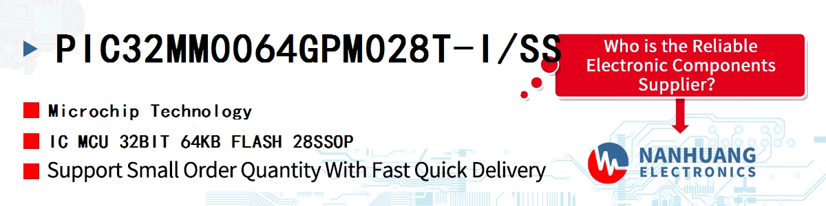 PIC32MM0064GPM028T-I/SS Microchip IC MCU 32BIT 64KB FLASH 28SSOP