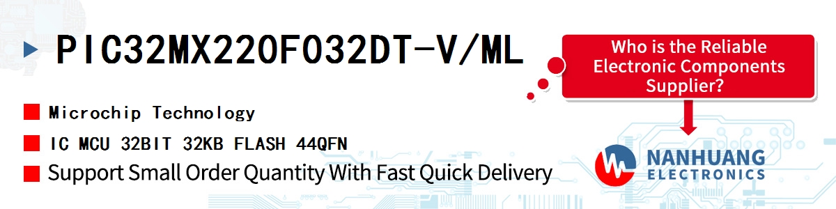 PIC32MX220F032DT-V/ML Microchip IC MCU 32BIT 32KB FLASH 44QFN