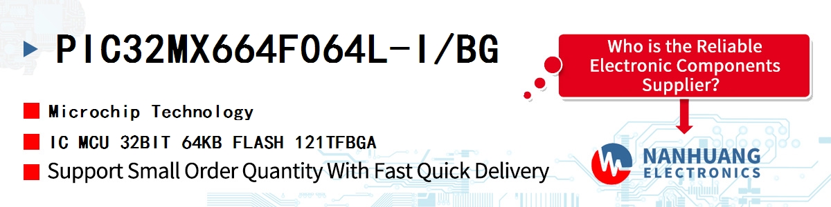 PIC32MX664F064L-I/BG Microchip IC MCU 32BIT 64KB FLASH 121TFBGA
