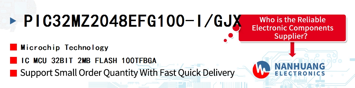 PIC32MZ2048EFG100-I/GJX Microchip IC MCU 32BIT 2MB FLASH 100TFBGA