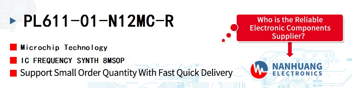 PL611-01-N12MC-R Microchip IC FREQUENCY SYNTH 8MSOP