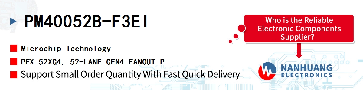 PM40052B-F3EI Microchip PFX 52XG4, 52-LANE GEN4 FANOUT P