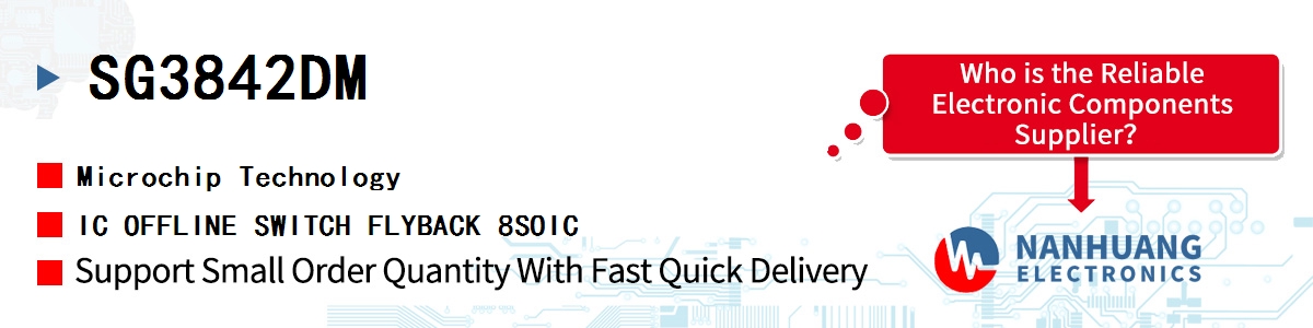 SG3842DM Microchip IC OFFLINE SWITCH FLYBACK 8SOIC