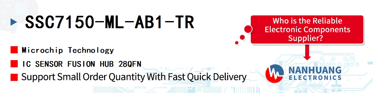 SSC7150-ML-AB1-TR Microchip IC SENSOR FUSION HUB 28QFN